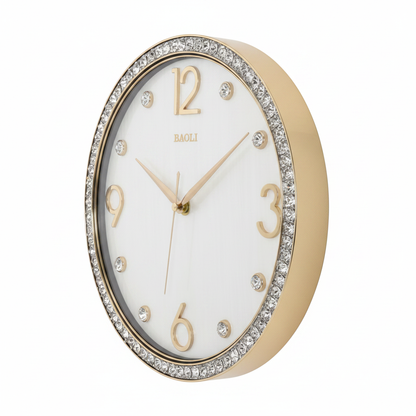 Baoli Round Wall Clock - Side Angle View