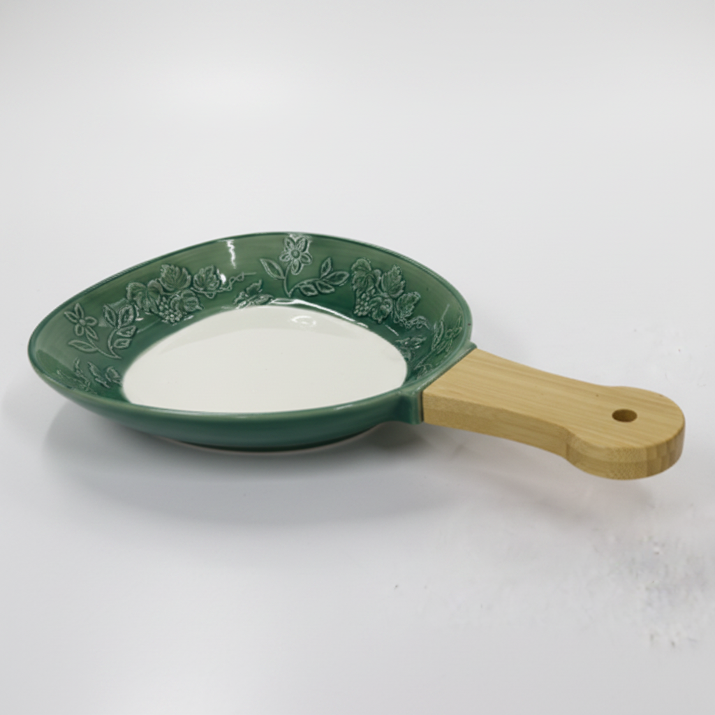 Fusion Snack Dish Green - Side Angle View