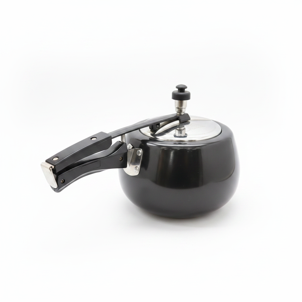 Hard Anodised Pressure Cooker - Three-Quarter Angle