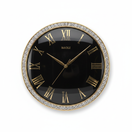 Baoli Oval Wall Clock - Front View