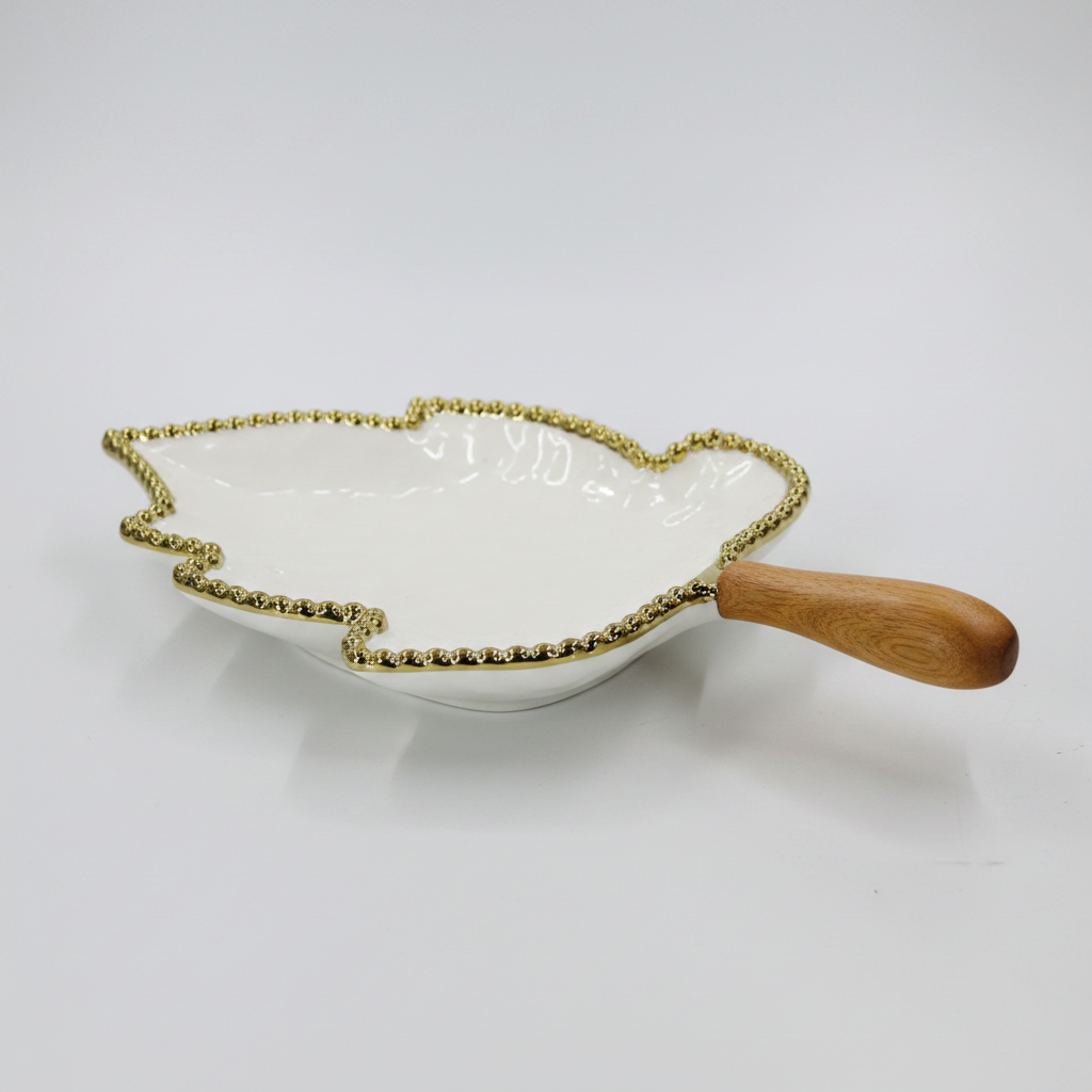 Fusion Leaf Dish - Side Angle View
