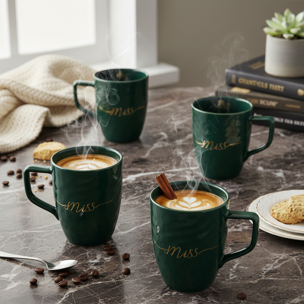 Miss Mug Set Lifestyle Shot on Marble Table