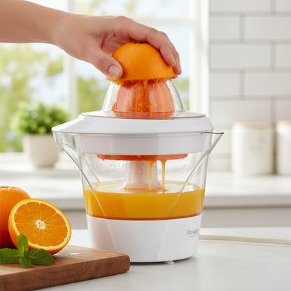 Prestige Citrus Juicer PCTJ 04 - action shot juicing orange