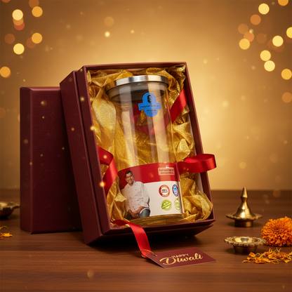 Sanjeev Kapoor Classic Glass Jar - Diwali Gift Packaging