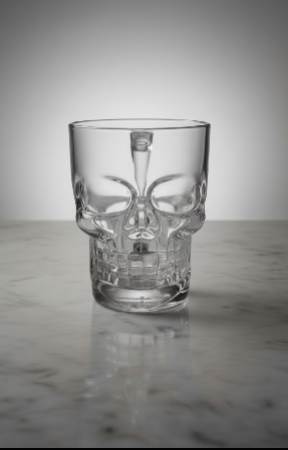Skull Shape Glass Beer Mug