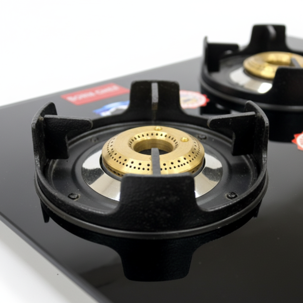 Born Chef Gas Stove - Close-up Brass Burner