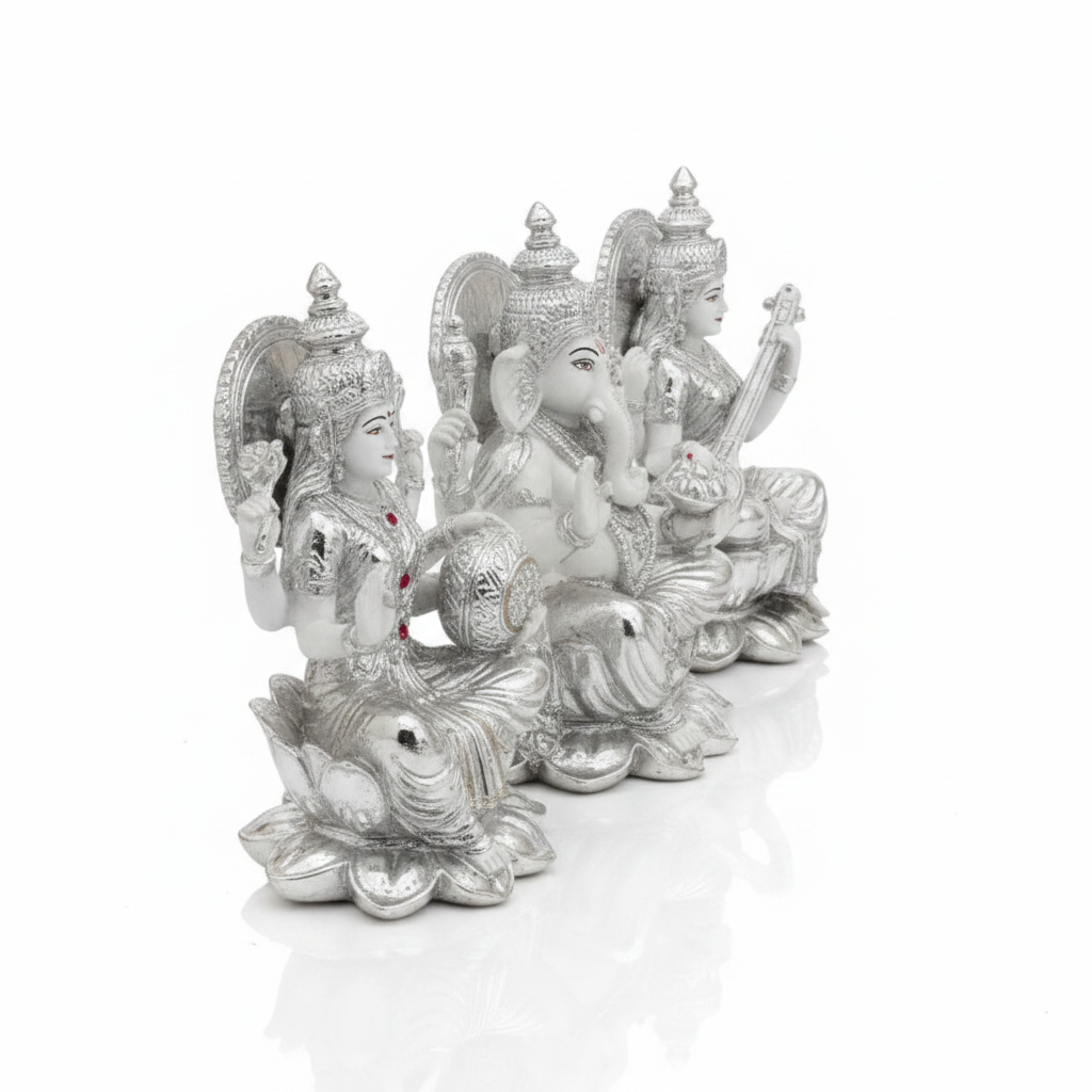 Silver Trio Idol Set Left Angle