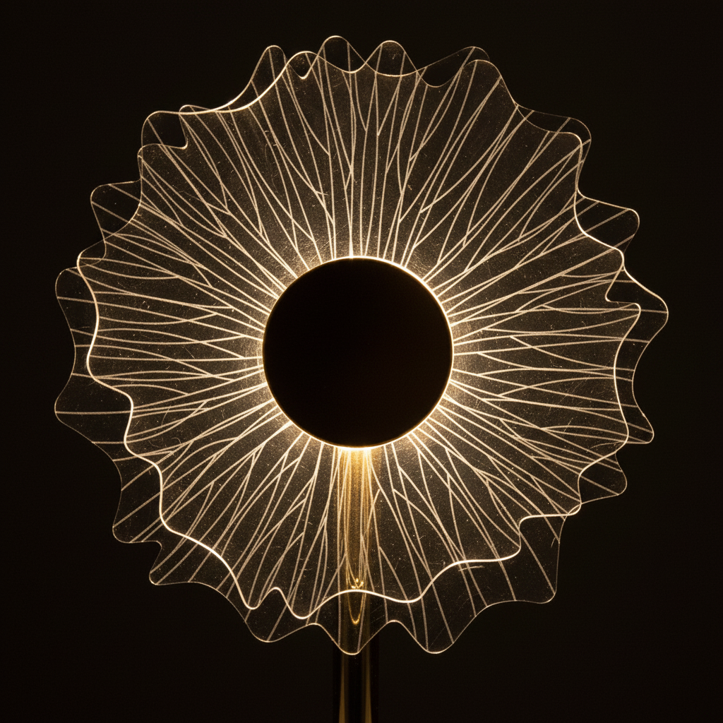 3D Acrylic Flower Lamp - Close-up Petals Detail