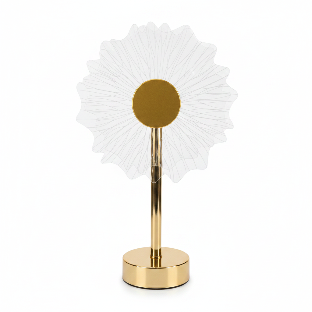 3D Acrylic Flower Lamp - White Background Off