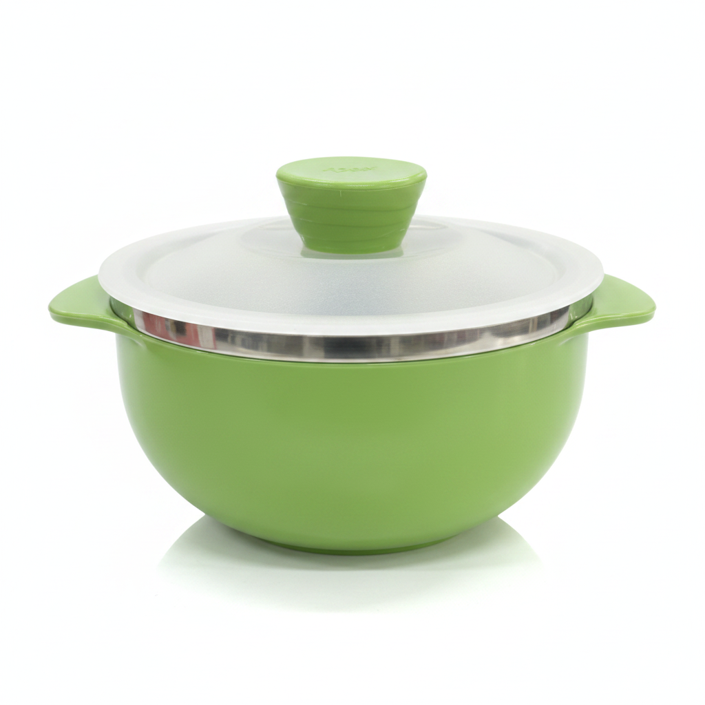 Apex Serving Bowl Green - Front View White Background