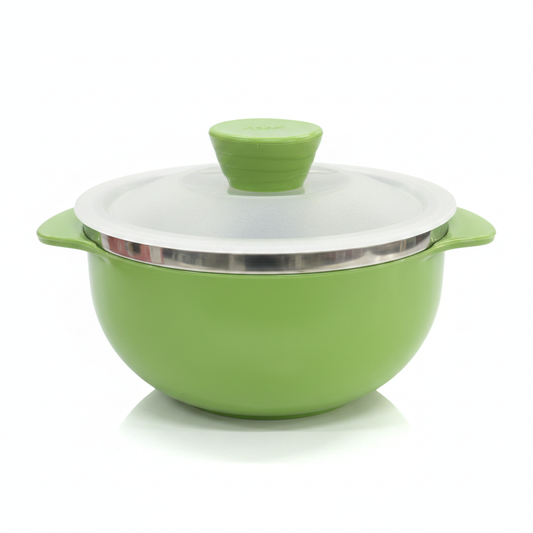 Apex Serving Bowl Green - Front View White Background