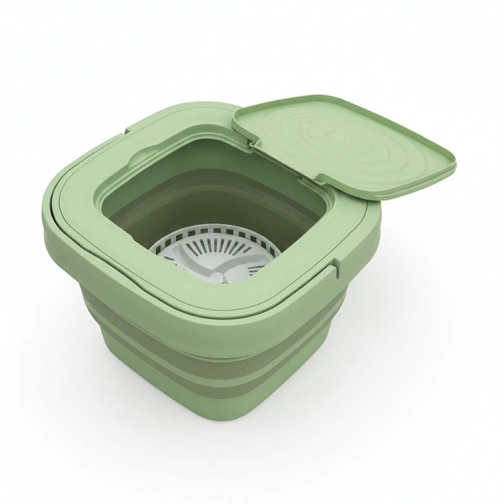 Lid open view white background