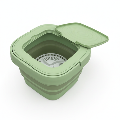 Lid open view white background