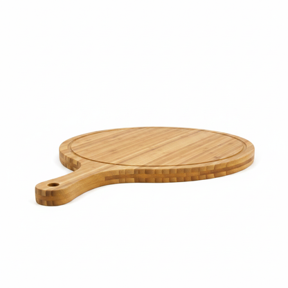 Round Bamboo Board - Side Angle View