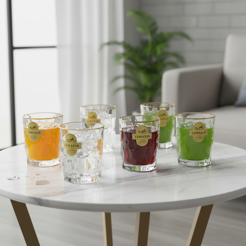 Yamasin Whisky Glass - Marble Table Lifestyle