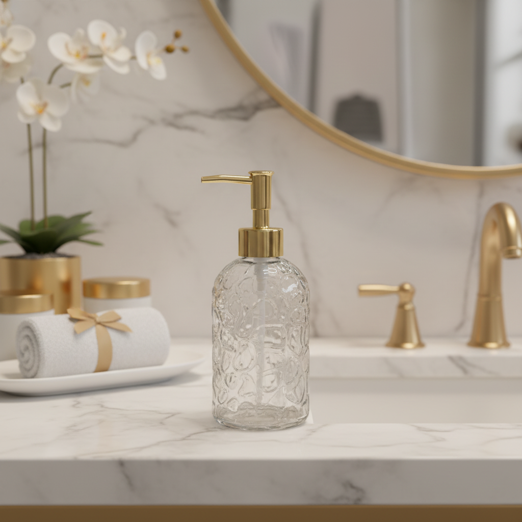 Clear Glass Dispenser - Lifestyle Scene