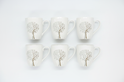 BORN Chef Tree of Life Mug Set of 6 White Background