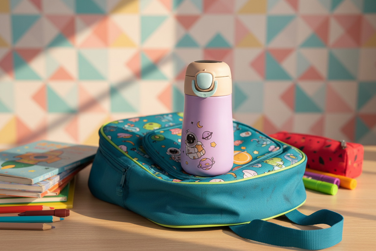 Purple Astronaut Bottle - Kids Lifestyle Shot