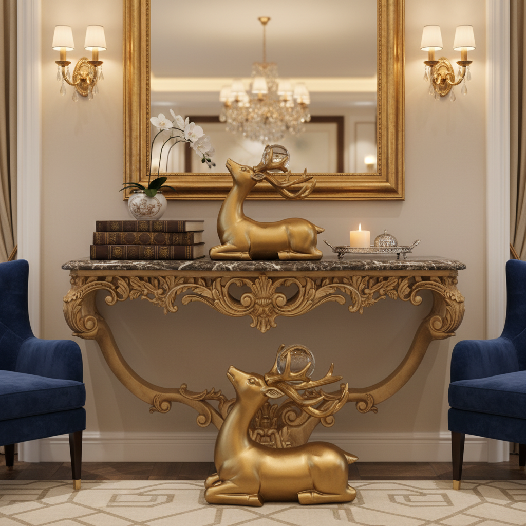 Gold Deer Pair Figurine - Lifestyle Shot
