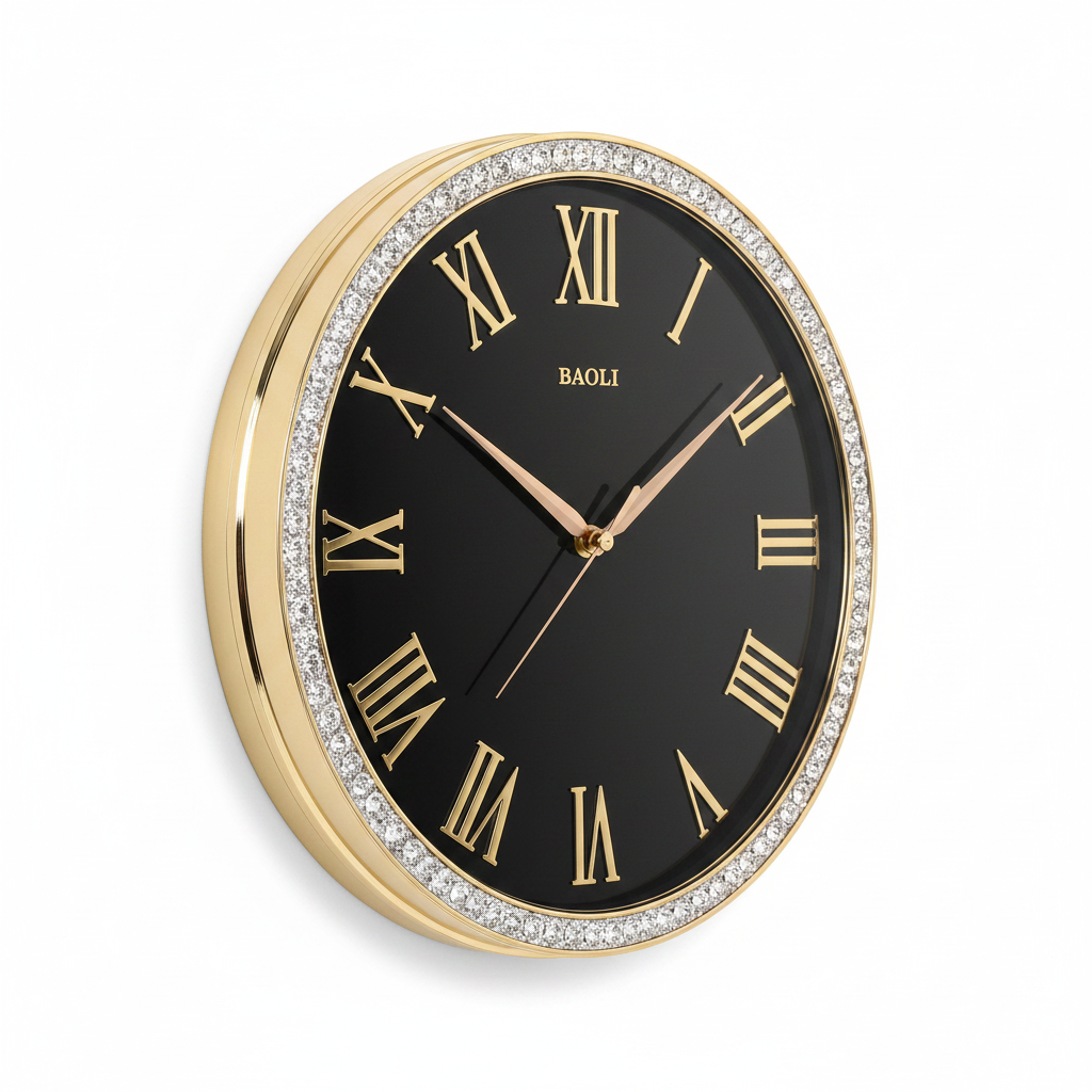Baoli Oval Wall Clock - Left Angle View