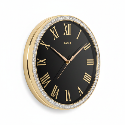Baoli Oval Wall Clock - Left Angle View