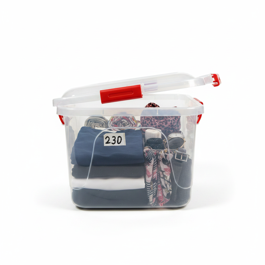 Storage Box - Open Lid with Items