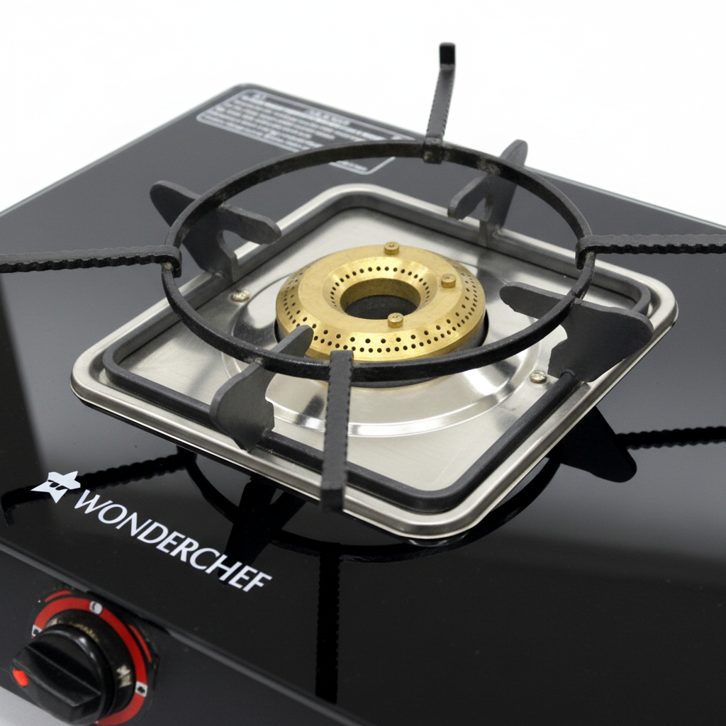 Wonderchef Single Burner Gas Stove - Close-up Brass Burner