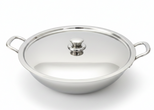 Born Chef Stainless Steel Kadai 26cm – Top View