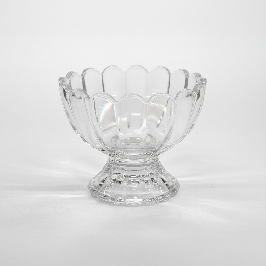 Rohn Single Glass Ice Cream Cup - Side View