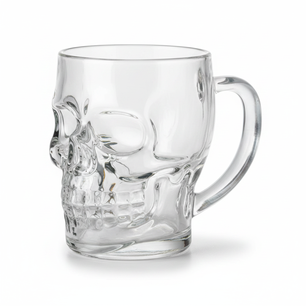 Skull Mug Three-Quarter Angle View