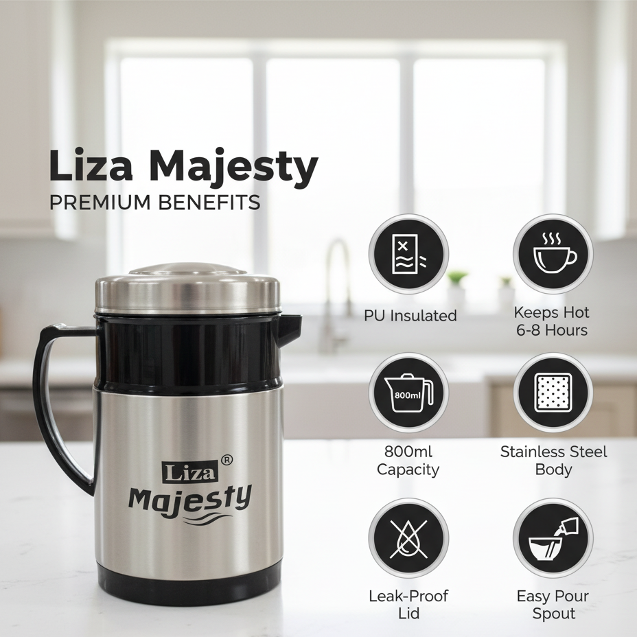 Liza Majesty Kettle - Benefits Infographic