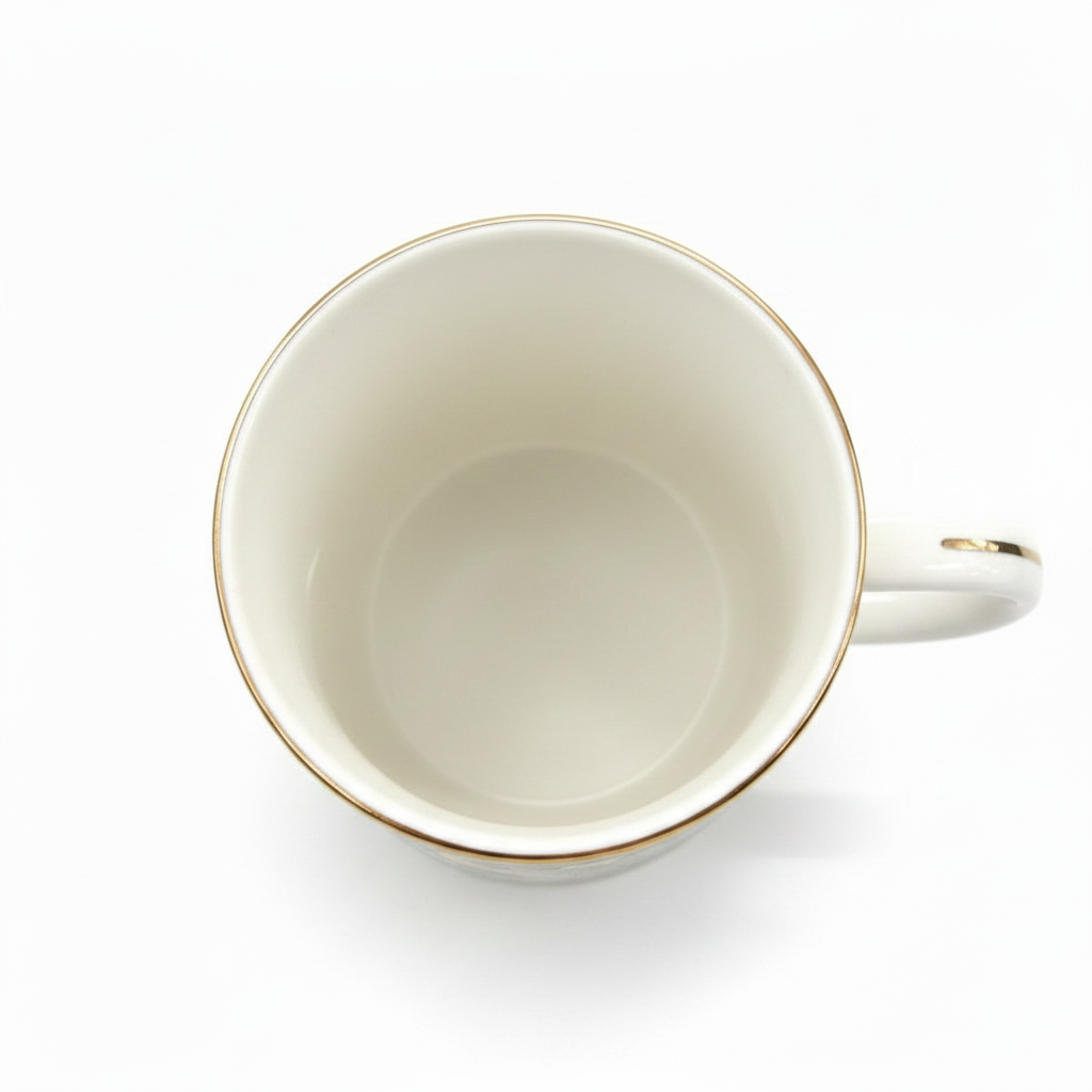 BORN Chef Luxury Mug Top View Inside White Background