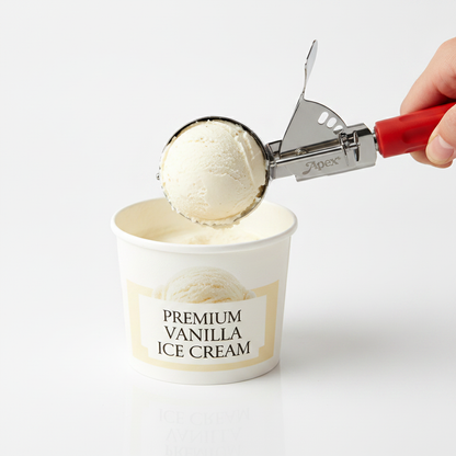 Apex Ice Cream Scooper - Scooping Vanilla Ice Cream