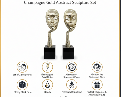 Gold face mask sculpture benefits infographic Amazon India
