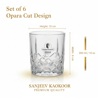 Sanjeev Kapoor Opara Whiskey Glass Set - Size Chart
