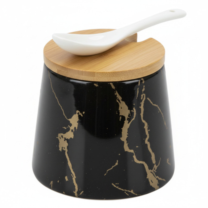 Yamasin Black Marble Spice Set - Close-up Detail