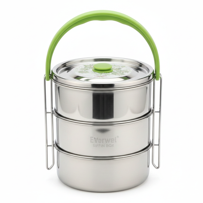Inner Steel Tiffin Containers - Close Up