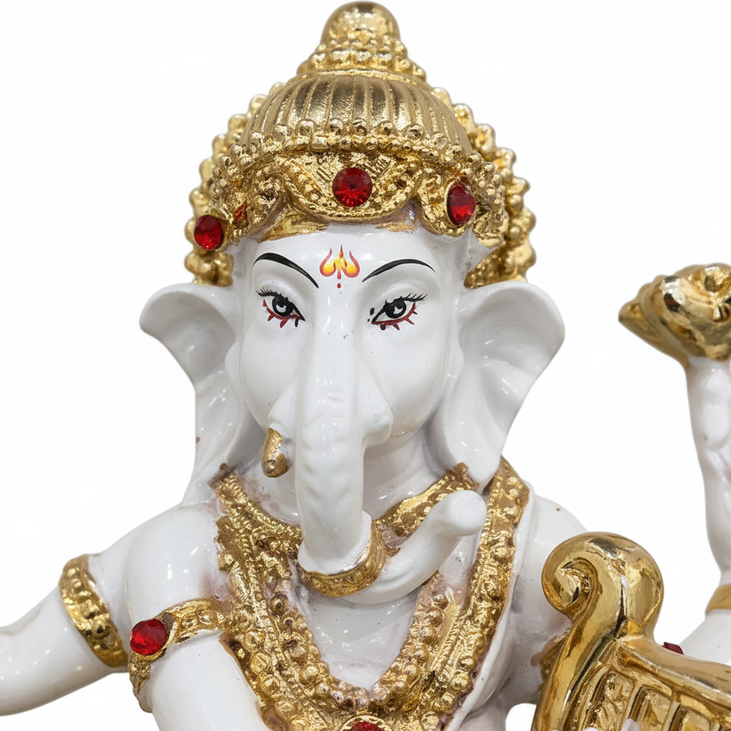 Ganesha Veena Idol Face Close-up