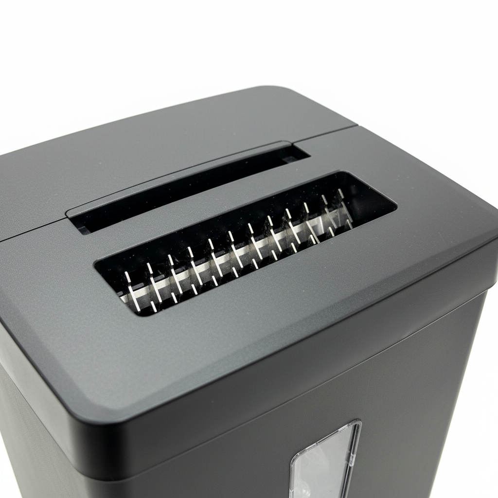 Paper Shredder Machine - Close-up Feed Slot