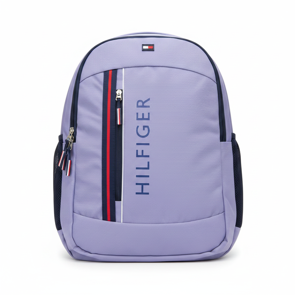 Tommy Hilfiger Lavender Purple Backpack White Background