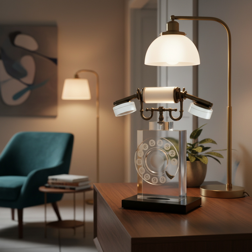 Vintage Telephone Sculpture - Lifestyle Shot