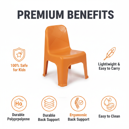 Kids plastic chair benefits infographic Amazon India