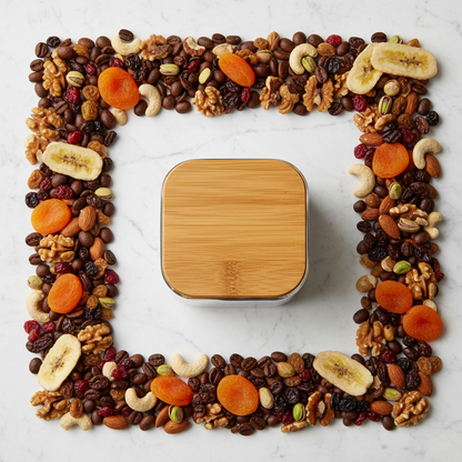 Born Chef Square Glass Jar - Flat Lay Overhead