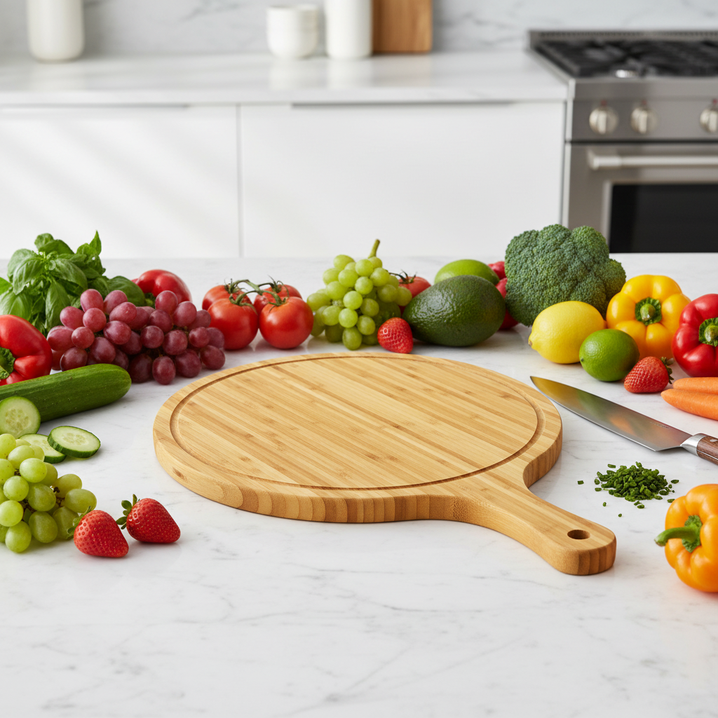 Round Bamboo Board - Kitchen Lifestyle