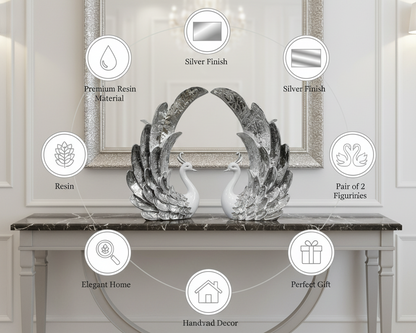 Silver Peacock Figurine - Benefits Infographic