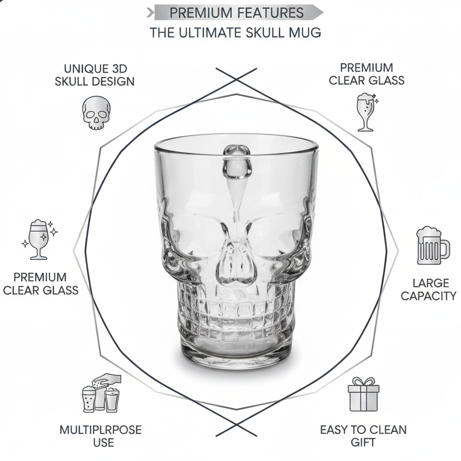 Skull Mug Features Infographic