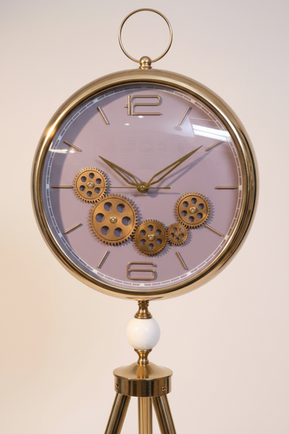 Luxury Tripod Floor Clock - Gear Detail Close-up