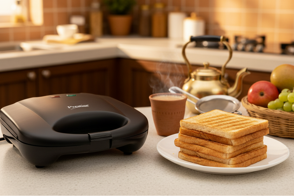 Prestige sandwich maker - breakfast lifestyle with grilled sandwiches