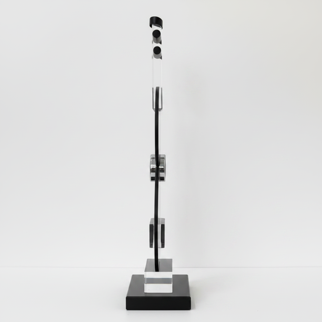Grey Disc Sculpture - Right Side Profile