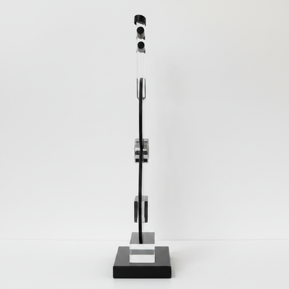 Grey Disc Sculpture - Right Side Profile